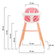 Krzesełko do karmienia Kinderkraft Sienna Pink (KKKSIENPNK0000) - obraz 12
