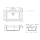 Кухонна мийка Hansgrohe S51 S510-F660 Built-in sink 770х510, stonegrey (43313290) - изображение 2