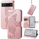 Чехол UniCase Butterfly Pattern для Google Pixel 6a - Rose Gold - изображение 6
