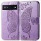 Чехол-книжка с рисунком UniCase Butterfly Pattern для Google Pixel 6a - Light Purple - изображение 1