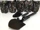 Лопата саперная туристическая пила и кирка 5 в 1 Shovel Черная складная металлическая со штыком открывалкой компасом и чехлом - изображение 8