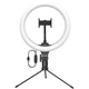 Кольцевая USB светодиодная LED лампа + настольная подставка Baseus Live Stream Holder-table Stand 24.5см черный (CRZB10-A01) - изображение 4
