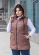 Женский теплый жилет удлиненный в стиле оверсайз больших размеров MODA 100023 66 Мокко (М- 100023 /1 V) - изображение 1