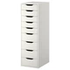 Комод ALEX на 9 ящиков IKEA 904.861.39 белый - изображение 1