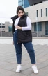 Женский теплый жилет удлиненный в стиле оверсайз больших размеров MODA 100023 48 Черный (М- 100023 /2 A ) - изображение 5