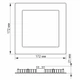 LED светильник с регулировкой яркости встроенный квадрат VIDEX 12W 5000K D3 VL-DLSD3-125 - изображение 2