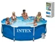 Семейный каркасный бассейн с фильтр-насосом Intex круглый, 305 * 76 см, 4485 л 1250 л синий (28202) - изображение 2