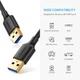 Кабель UGREEN US128 USB-A 3.0 Male to Male Cable 0.5m Black (10369) - изображение 2