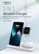 Док станція з бездротовою зарядкою Qi 3in1 Proda PD-W8 |5-15W, Watch/AirPods/Phone| white - зображення 4