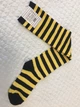 Гольфіни-заколенкі Home Socks 35-40 Вузька смужка Чорно-жовті - зображення 4