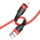 Кабель Borofone BU35 USB to Lightning 1.2m красный - изображение 4