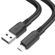 Кабель Borofone BX81 USB to MicroUSB 1m чорний - зображення 1