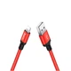 Кабель Hoco X14 USB to Lightning 2m чорно-червоний - зображення 5