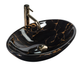 Умивальник (раковина) REA PAMELA BLACK MARBLE SHINY накладний - изображение 1