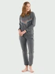 Пижама (кофта + штаны) женская больших размеров U.S. Polo Assn 16813 XL Anthracite Melange (8680557380620) - изображение 1
