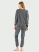 Пижама (кофта + штаны) женская больших размеров U.S. Polo Assn 16813 XL Anthracite Melange (8680557380620) - изображение 2