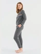 Пижама (кофта + штаны) женская больших размеров U.S. Polo Assn 16813 XL Anthracite Melange (8680557380620) - изображение 3