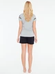 Пижама (футболка + шорты) женская больших размеров U.S. Polo Assn 16860 XL Grey Melange (8680557396898) - изображение 3