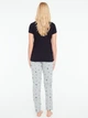 Пижама (футболка + штаны) женская U.S. Polo Assn 16888 L Navy (8680557398434) - изображение 3
