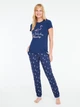 Пижама (футболка + штаны) женская хлопковая U.S. Polo Assn 16884 M Navy (8680557398274) - изображение 1