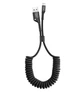 Кабель USB - Lightning Baseus Fish eye Spring Data Cable Lightning 1m черный (CALSR-01) - изображение 1
