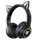 Беспроводные игровые наушники с кошачьими ушками Onikuma B90 с RGB подсветкой Bluetooth наушники для стриминга Черный - изображение 1
