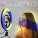 Кольцевая светодиодная LED RGB лампа 26см с штативом 2 метра и держателем для телефона селфи кольцо для блоггеров (кольцевой свет) - изображение 11
