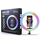 Кольцевая светодиодная LED RGB лампа 26см с штативом 2 метра и держателем для телефона селфи кольцо для блоггеров (кольцевой свет) - изображение 15