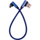 Дата кабель USB 2.0 AM to USB-C 0.25m 90° corner blue Dengos (NTK-TC-UG-SHRT-SET-BLUE) - зображення 1