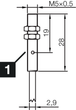 Индуктивный датчик M5, 200mA, NPN/NO, кабель 2м, Sn=0.8mm, 213200 / INSM-M05-B0.8NS-2C Di-soric - изображение 2