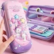 Детский школьный пенал Единорог Unicorn Dance 3D Magical Time для девочек розовый органайзер на 3 отделения - изображение 6