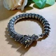 Серебряный мужской массивный браслет дракон - изображение 5