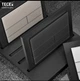 TECEsquare II Панель подвійного змиву для унітазу, лицева панель і клавіші скляні, пісочно-бежевий матовий (9240827) TM TECE - зображення 3