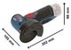 Аккумуляторная угловая шлифмашина Bosch Professional GWS 12V-76, 2 x GBA 12V3.0Ah аккумуляторы, зарядное устройство GAL 12V-40, L-boxx 102 + 3 диска (06019F200B) - изображение 8