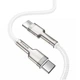Кабель Baseus Cafule Metal USB-C to USB-C Data Cable 100W 1m White (CATJK-C02) - изображение 3