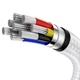 Кабель Baseus Cafule Metal USB-C to USB-C Data Cable 100W 1m White (CATJK-C02) - изображение 6