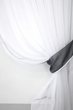 Кухонний комплект VR-Textil № 103к Шторки з ламбрекеном та підхватами 150х170 см Білий з графітовим (50-982) - зображення 3