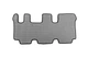 Коврики EVA (3 ряда, серые) для Toyota Land Cruiser Prado 120 2002-2009 гг - изображение 5