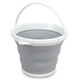 Відро 5 літрів туристичне складане Silicon Collapsible Bucket Сіре - зображення 1