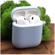 Матовый чехол Silicone Case для AirPods Original Assembly Blue Agat - изображение 2