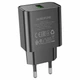Зарядний пристрій МПЗ з кабелем USB to Type-C Fast Charge Borofone BA72A (BA72ACB) (1m) Black - зображення 3
