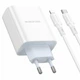 Сетевое зарядное устройство СЗУ с кабелем Type-C to Lightning Borofone BA73A Young PD35W(2 Type-C)White (BA73ACLW) - изображение 4