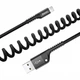 Кабель Baseus Fish-Eye Spring Data Cable USB to Lightning 1м 2A 480Мбіт/с Black (CALSR-01) - зображення 2