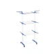 Напольная сушилка GARMENT RACK ST 529/5959 Whiteд ля вещей складная металлическая на 3 яруса - изображение 1