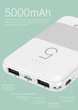 УМБ Golf G95-C 5000mAh 2USB+Type-C+microUSB Candy Power Bank white(6959072723277) - изображение 3