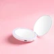 Карманное зеркало с подсветкой LED J-Mirror MakeUp D8 косметическое, двойное, регулировка яркости, USB Белое - изображение 9