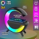 Портативна колонка Bluetooth 3в1 SUNROZ WirelessCharger R99 з RGB нічником та бездротовою зарядкою Чорний - зображення 1