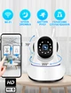 Камера видеонаблюдения WiFi Smart Camera Белая поворотная Беспроводная с инфракрасной подсветкой микрофоном и обратной связью - изображение 1