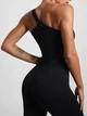 Женский костюм для фитнеса Whatiwear с утяжкой и эффектом Push Up (Пуш Ап) черный L (1356-black-L) - изображение 2