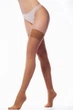 Чулки на силиконовой резинке Giulia EMOTION 40 1/2 Beige-light bronze, классические женские чулки, капроновые - изображение 2